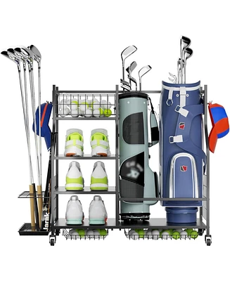 Golf Bag Storage Garage Organizer,Golf Club Bag Storage Rack for Garage