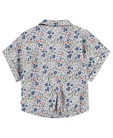 Levi's Big Girls Floral Twist Button Up Top