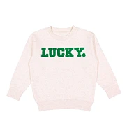 Sweet Wink Toddler Boys Lucky Varsity Patch St. Patrick's Day Sweatshirt