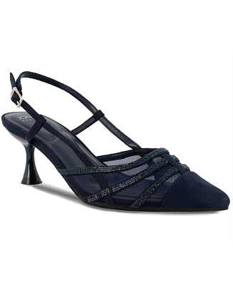 Jones New York Women's Lindala Kitten Heel Slingback Evening Pumps
