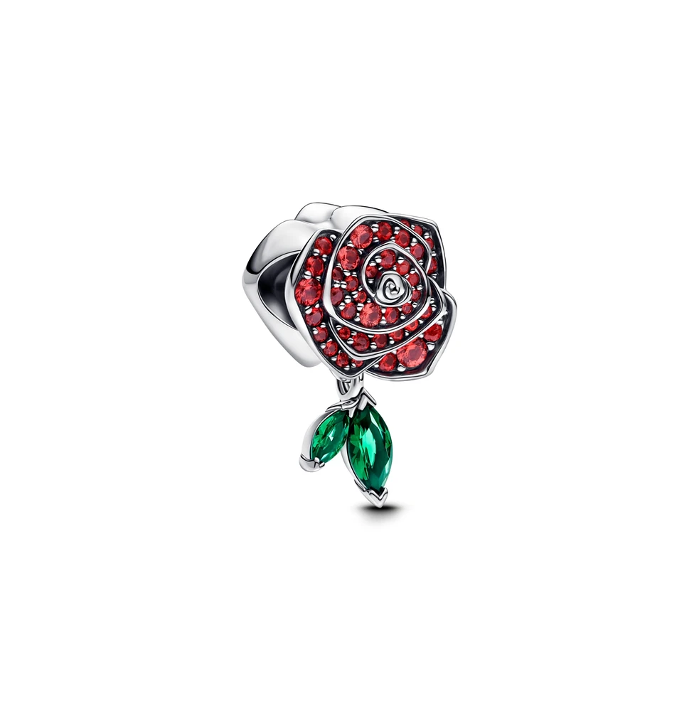 Pandora Sterling Silver Sparkling Rose Bloom Charms