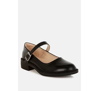 Ejeta Faux Leather Mary Jane Shoes