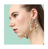 Star Hoop Earrings