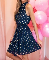 Women's Golden Hour Polka Dot Mini Beach Dress