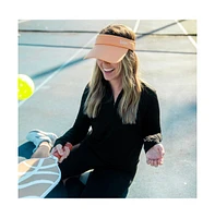 Women's Adjustable Band Sport Visor - Light Orange