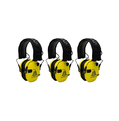 Walker s Razor Shooting Muffs (Don't Tread On Me Yellow) -Pack