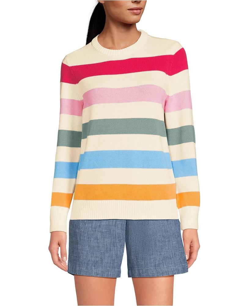 Lands' End Women's Drifter Crew Neck Jersey Pull Over Sweater