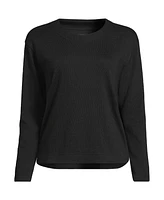 Lands' End Women's Long Sleeve Mariner Jersey Crewneck Tee