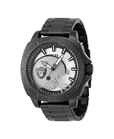 Invicta Men's 47869 Nfl Las Vegas Raiders Quartz 3 Hand Black, Grey Dial Watch