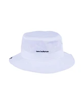 New Balance White Lightweight Cotton Canvas Bucket Hat