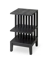 Woodek Set Of 2 Oak Wood Nightstand With Open Compartment - Versatile Bedside Table