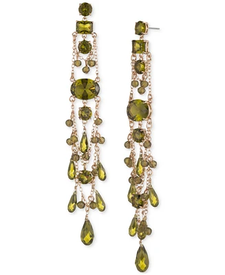 Lauren Ralph Gold-Tone Shaky Bead Chandelier Earrings