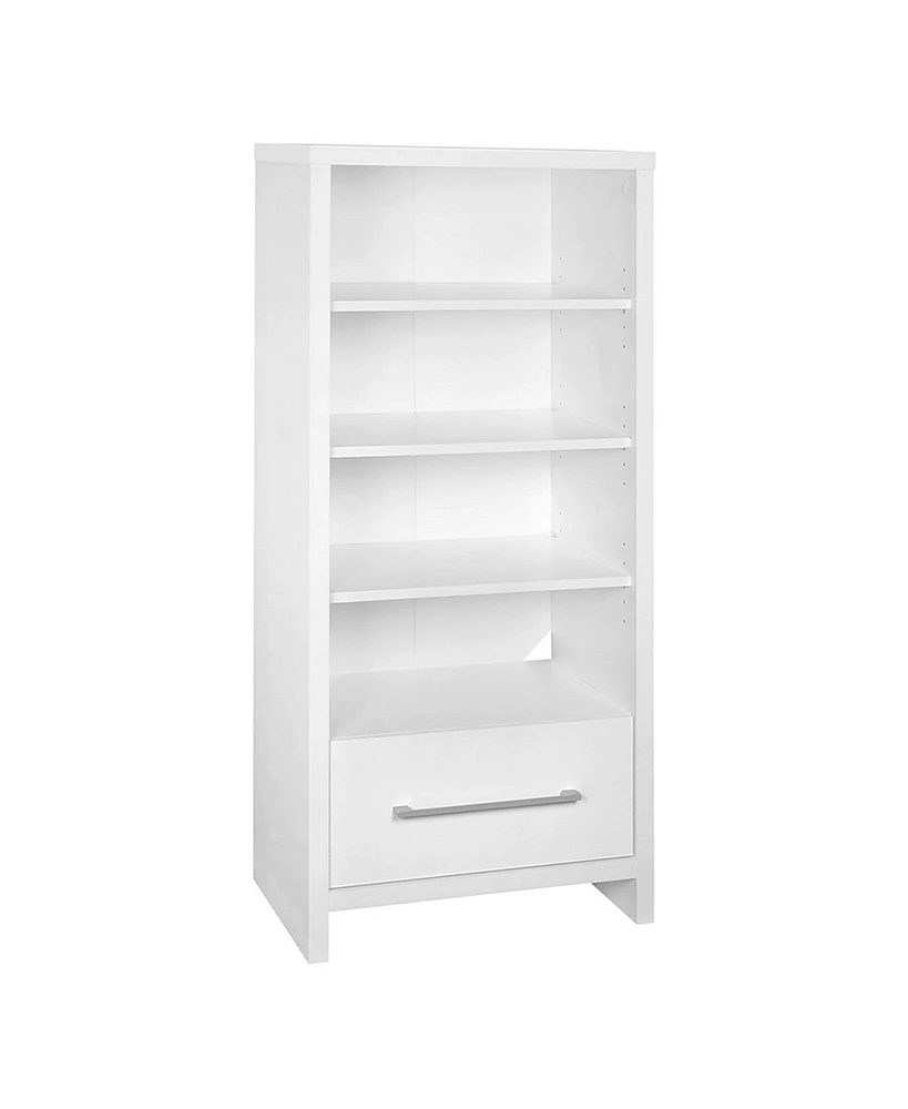 ClosetMaid 165100 Decorative Media Storage Tower Bookcase with Drawer, White