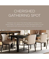 Maven Lane Cleo Contemporary Wooden Dining Table in Refined Black Finish