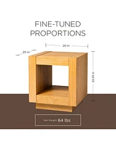 Maven Lane Artemis Contemporary Wooden Side Table in Refined Natural, Set of 2