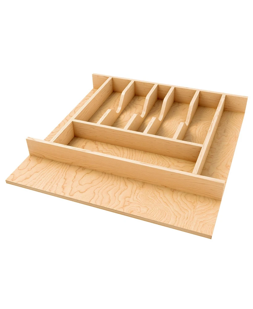 Rev-a-Shelf Natural Maple Right Size Utensil Drawer Insert, 19 1/4" x 19 1/2"