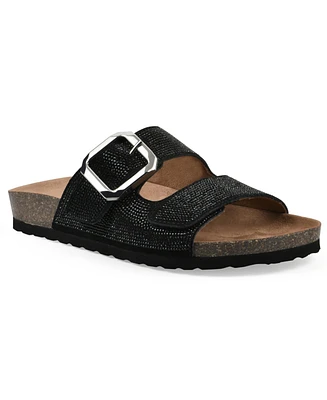 White Mountain Women's Granitas Round Toe Flat Sandals