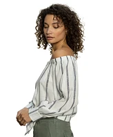 Sanctuary Women's Striped Ballet Tie Top
