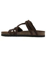 White Mountain Women's Haziest Round Toe Flat Sandals