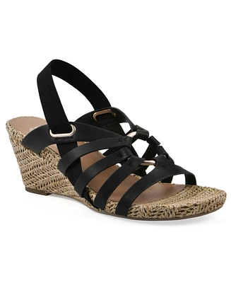 White Mountain Women's Ataps Round Toe Wedge Sandals