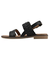 White Mountain Women's Macaroni Round Toe Flat Sandals