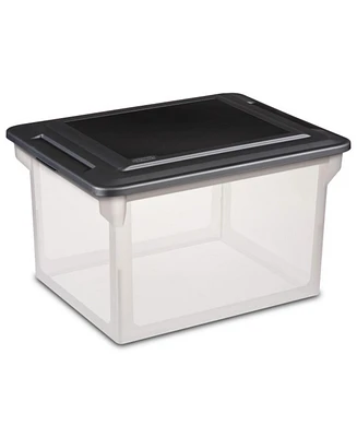 Sterilite 18689004 Versatile Clear Organizing Storage File Box w/ Lid ( Pack