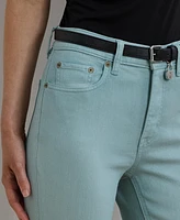 Lauren Ralph Women's Coated High-Rise Straight Ankle Jeans