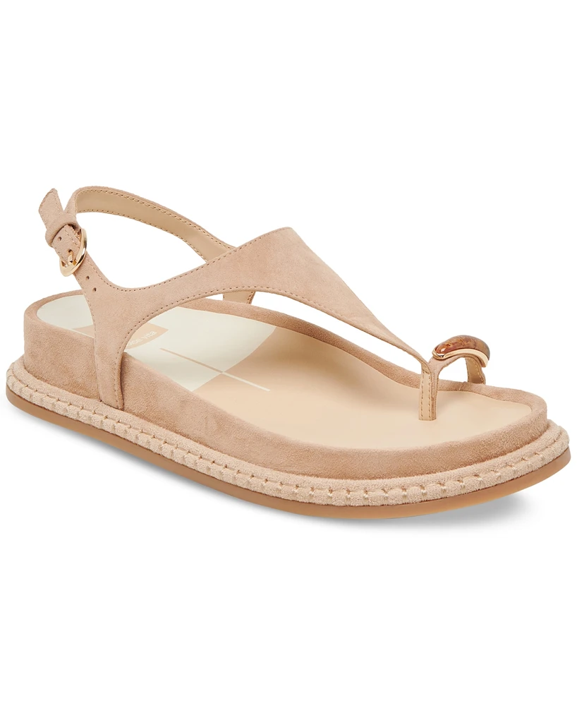 Dolce Vita Women's Stefan Toe Ring Thong Jewelry Footbed Flat Sandals