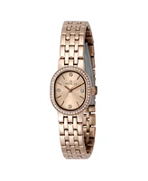 Invicta Women's 48137 Angel Quartz 3 Hand Silver, Rose Gold Dial Watch