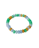 Lavender field-Beaded jade bracelet