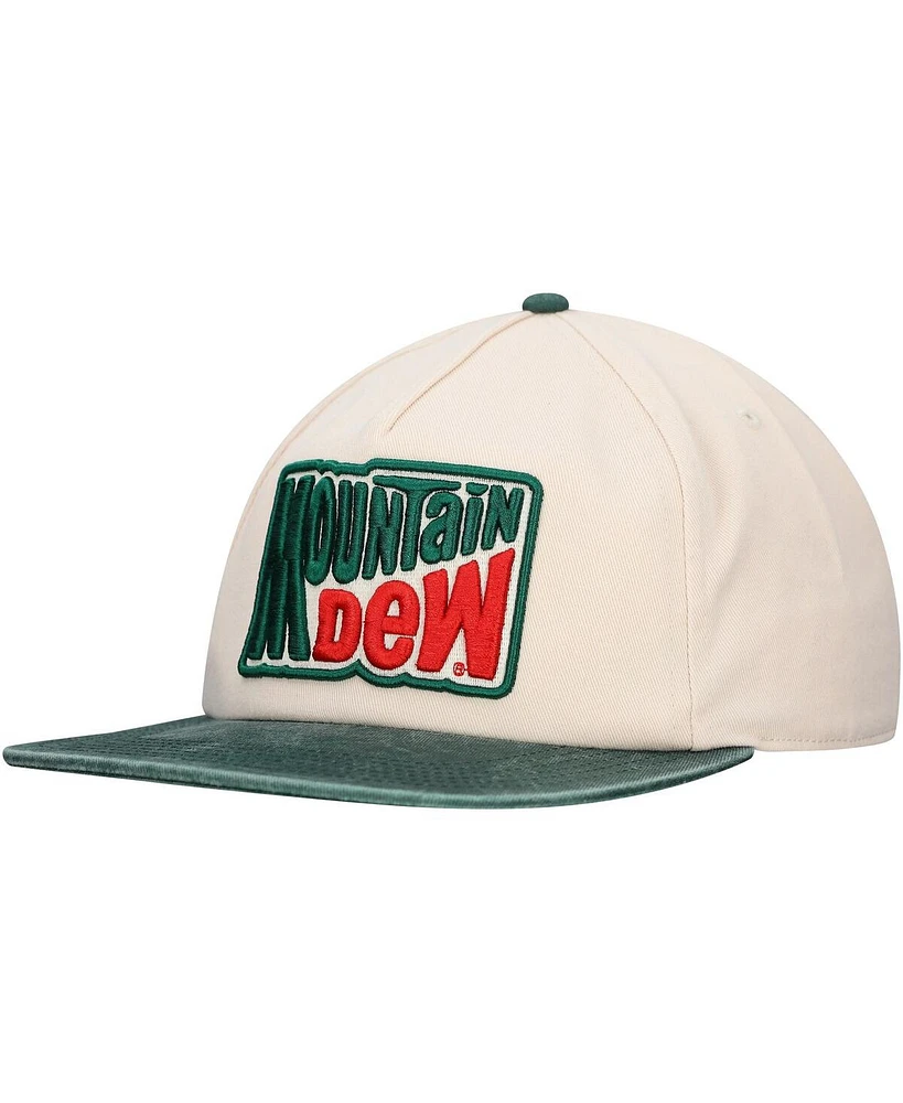 Lids Men's Cream Mountain Dew Retro Golfer Snapback Hat