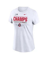 Nike Women's White Ohio State Buckeyes College Football Playoff 2025 Cotton Bowl Champions Locker Room T-Shirt