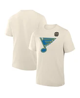 Fanatics Men's Cream St. Louis Blues 2025 Winter Classic Primary Logo T-Shirt