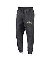 Fanatics Men's Heather Charcoal Los Angeles Chargers Boost Fleece Joggers