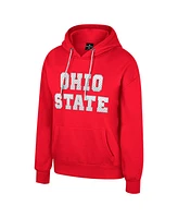 Colosseum Women's Scarlet Ohio State Buckeyes Reflection Rhinestone Drawcord Pullover Hoodie
