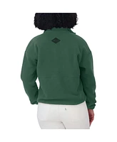 Wear by Erin Andrews Women's Green Minnesota Wild Polar Fleece Half-Zip Jacket