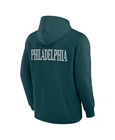 Fanatics Men's Midnight Green Philadelphia Eagles Elements Blaze Tri-Blend Long Sleeve Hoodie T-Shirt