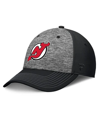 Fanatics Men's Gray/Black New Jersey Devils Fundamental Top Shelf 2-Tone Flex Hat