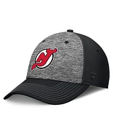 Fanatics Men's Gray/Black New Jersey Devils Fundamental Top Shelf 2-Tone Flex Hat