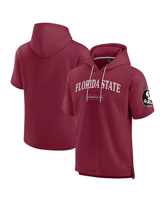 Fanatics Men's Garnet Florida State Seminoles Ready Short Sleeve Pullover Hoodie