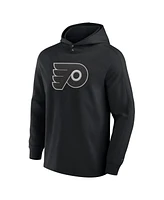 Fanatics Men's Black Philadelphia Flyers Elements Blaze Tri-Blend Long Sleeve Hoodie T-Shirt