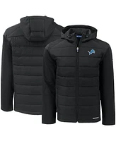 Cutter & Buck Men's Black Detroit Lions Evoke PrimaLoft Hybrid Softshell Full-Zip Hooded Jacket