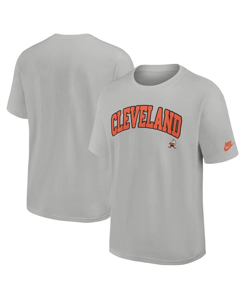 Nike Men's Silver Cleveland Browns Rewind Max90 Statement T-Shirt