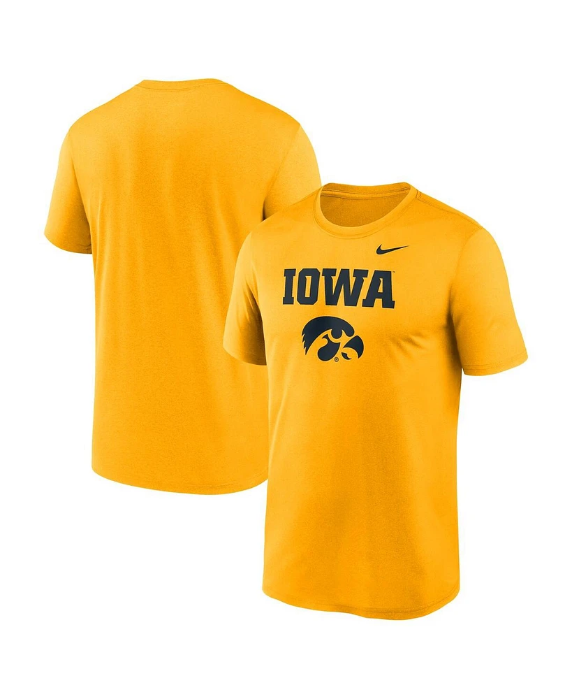 Nike Men's Gold Iowa Hawkeyes Lockup Legend Performance T-Shirt