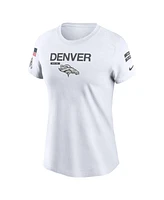 Nike Women's White Denver Broncos 2024 Salute To Service Legend Performance T-Shirt