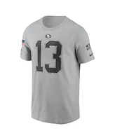 Nike Men's Brock Purdy Gray San Francisco 49ers 2024 Salute To Service Name Number T-Shirt