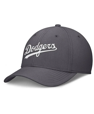 Nike Men's Gray Los Angeles Dodgers Swoosh Performance Flex Hat