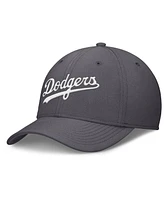 Nike Men's Gray Los Angeles Dodgers Swoosh Performance Flex Hat