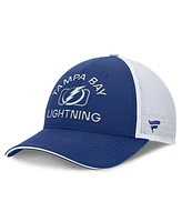 Fanatics Men's Blue/White Tampa Bay Lightning Authentic Pro Rink Trucker Hat