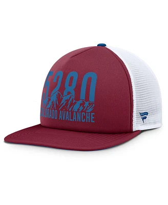 Fanatics Men's Burgundy/Blue Colorado Avalanche Authentic Pro Hometown Rink Foam Trucker Snapback Hat